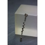 Georgian peg and worm steel corkscrew