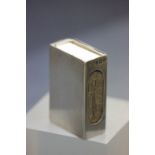 Hallmarked silver matchbox and contents