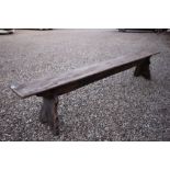 Long French Hardwood Bench