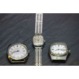 Three vintage Bulova wrist watches to include Accutron and Ambassador Automatic