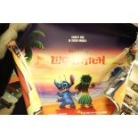 Seven Walt Disney UK quad posters to include 101 Dalmations, Lilo & Stitch, The Emperors New Groove,