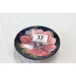 Boxed Moorcroft pin tray with floral design