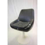 Australian Sebel Swivel Chair with Wineglass Base