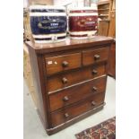 Victorian Mahogany Chest of Two Short over Three Long Drawers