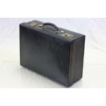Early 20th century Black Leather Vanity Case