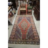 Eastern Wool Red and Blue Ground Rug