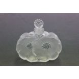 Lalique perfume bottle with floral design