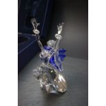 Boxed Swarovski Crystal Dancing Lady in blue box