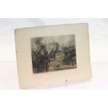 Unframed WW1 sketch signed Charles Fourquery 1916