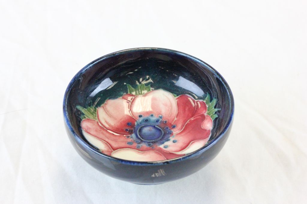 Moorcroft pin dish with Peony design