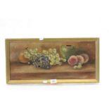 Framed Oil on canvas of a Still Life depiction of fruit