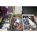 Three boxes of mixed Costume jewellery