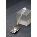 Hallmarked silver caddy spoon (George Unite)