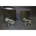 Boxed Swarovski Silver Crystal German Shepherd 235484