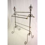 Ornate Metal Double Rail Towel Rail