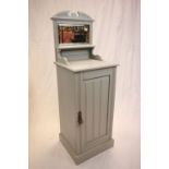 Victorian Painted Bedside Cabinet with Mirrored Back