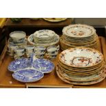 Copeland Spode's Italian Three Section Dish, Booth's ' Dragon ' Bowls, Cups, Saucers and Sugar