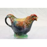 Pottery Chicken teapot with hand painted decoration and marked to base "Rooster made in England"