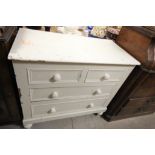 Victorian Painted Pine Chest of Two Short over Two Long Drawers