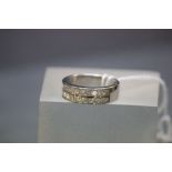A 14ct white gold double row half eternity ring 1.4ct approx