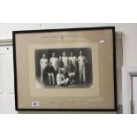 A pre war black and white framed photo of Edinburgh University boxing champions 1929-30 .