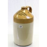 Large Stoneware Flagon marked ' Chamberlain & Sons, Cardiff '