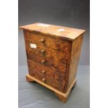 Miniature Burr Walnut chest of drawers