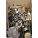 Mixed Lot of Clocks, Clock Parts, Silver Plate, etc