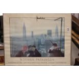 Signed Norman Parkinson Photographic Poster of New York dated 1983