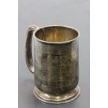 Hallmarked silver mug/tankard