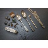 Collection of vintage Silver to include; jewellery, spoons & a rolled gold Sampson Mordan pencil