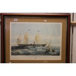 Large framed and glazed print of steamship President