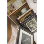 Collection of vintage framed pictures to include Oil paintings