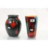 Two Poole pottery vases with Abstract designs