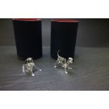 Two boxed Swarovski dog figures to include Dalmation Puppy Sitting 628908, Dalmation Puppy