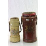 Two 19th / 20th Century canvas Shell carriers with leather handles