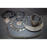 Collection of white metal jewellery to include Asian