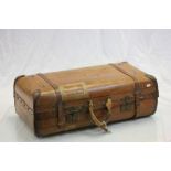 Vintage Brown Leather Suitcase