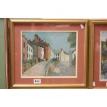 Victor Slaymaker - Framed and Glazed Oil Painting of Street Scene