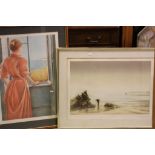 Two large framed & glazed Limited Edition prints, both with pencil margin signatures by the Artists