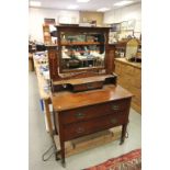 Wylie & Lochhead; Arts and Crafts Mahogany Dressing Chest with Inlaid Stylised Rose Motifs to