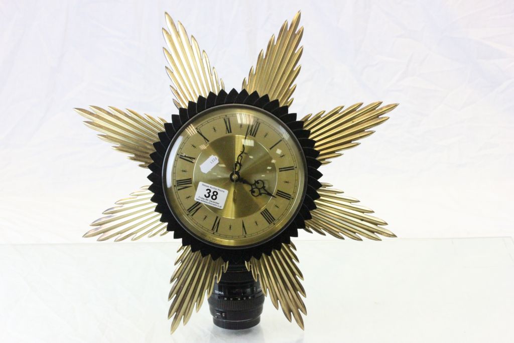 Vintage Metamec Sunburst clock