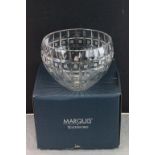 Large boxed Waterford Marquis Crystal fruit bowl