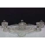 1920's / 30's Glass Dressing Table Set on Tray