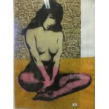 The artist Known as Bambi, Stunning Image of Bettie Page, 42" tall x 31" wide, 2011, sprayed stencil