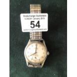 Vintage Cyma Gents stainless steel wrist watch