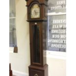 Reproduction mahogany Westminster chiming clock with a German movement triple weight driven, working