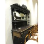 Superb large carved oak dresser 7' tall x 6' long 24" deep the bottom section containing profusely