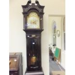 Chippendale inspired Mahogany Edwardian period regulator Longcase Clock, with hidden chiming tubes