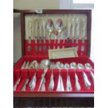 Canteen of cutlery in original box, silver plated by Rogers 8 place setting est 30-60